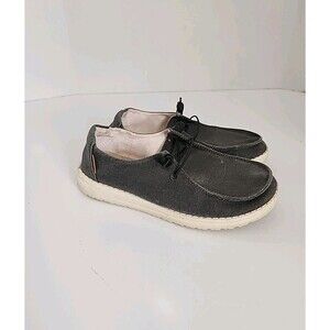 Hey Dude Women's Wendy Black Odyssey Slip-On Shoes Sneakers Womens Size 7